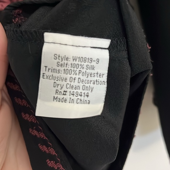 Johnny Was Workshop Gene Swing Blouse, Embroidered Silk Bell Sleeve Top - Picture 10 of 11